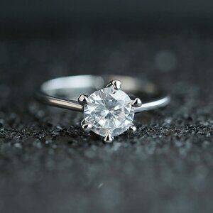 Fashionable Gemstone CZ Thin Elegant Rings for Women, INDN8127